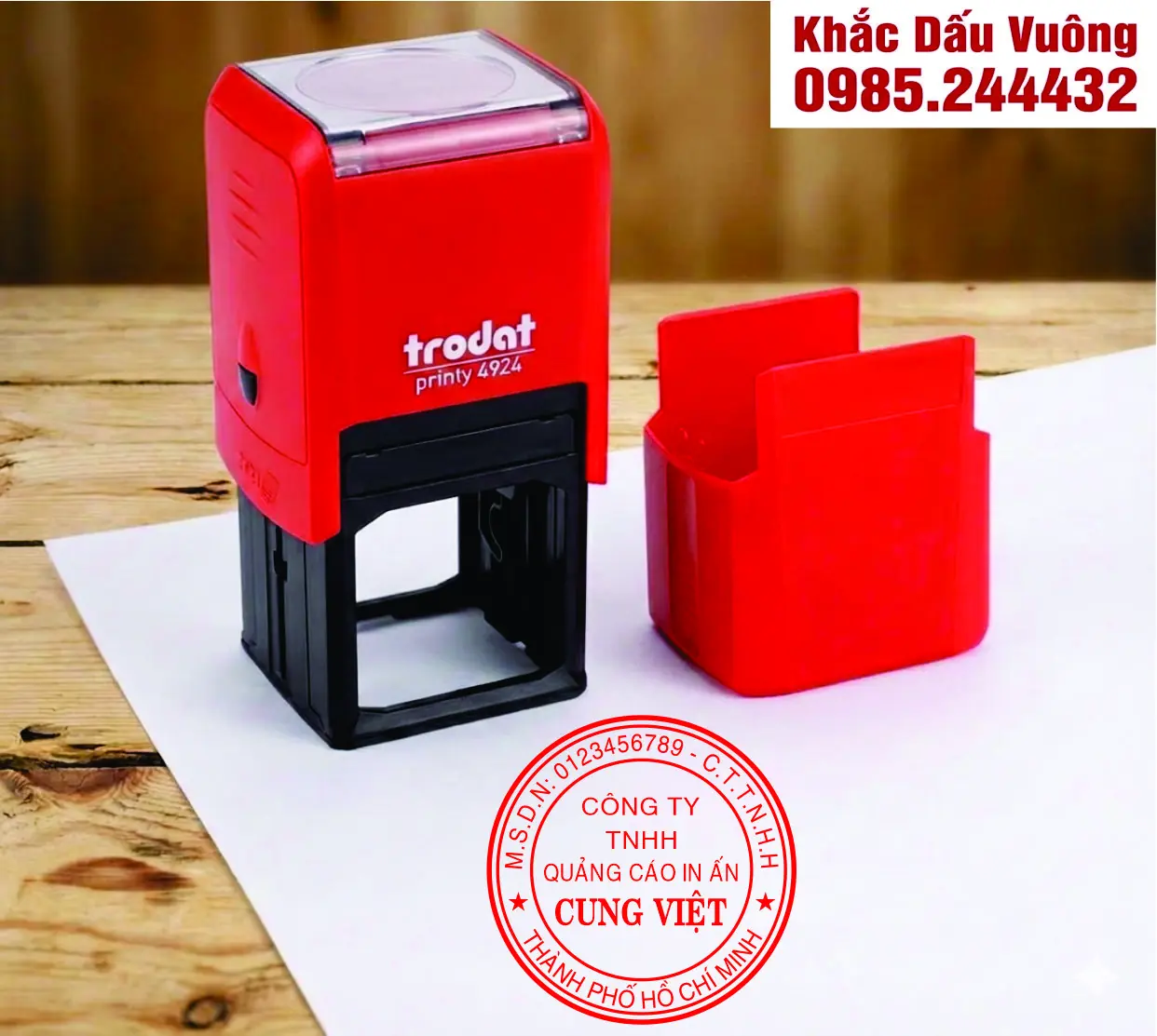 Khắc dấu tròn A2